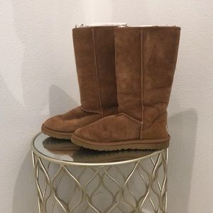 Ugg, tan, tall boots, size 7